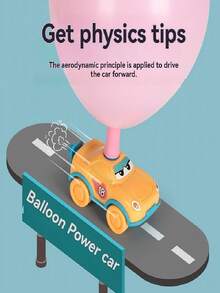 Children's Balloon Car Launcher Set, Indoor Parent-Child Interactive Balloon Powered Toy STEM Educational Toy, Suitable For Boys And Girls Aged 3-12+ As Birthday Gift, Party Favor - Multicolor - View 6
