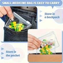 10pcs Small Item Storage Bag, Storage Bag, Portable Travel Storage Bag, Reusable Item Storage Bag, Zipper Bag Set, Jewelry Storage Bag, Portable Storage Bag Organizer Pouches Vacation Essentials - 10件 - 查看 5