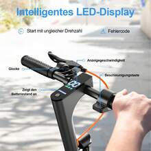 TODIMART T3 Scooter With Road Approval, 350W Front Motor, Maximum Range Of 30 Kilometers, 120kg Load Capacity, Three-Speed Gearbox To Adapt To Different Road Conditions, Equipped With A Mobile App To Check The Vehicle Status At Any Time. - Black - View 6