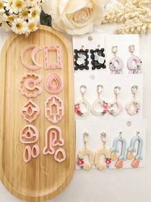 Unique Geometry Shaped Polymer Clay Molds Clay Cutting Molds Tools Suitable For Making Soft Clay Earrings, Cutting Mold, DIY Handmade Tools, Soft Clay Cutting Tools