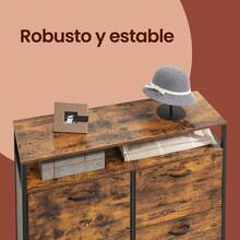 Zapatero, Zapatero para Pasillo con 4 Puertas basculantes, Zapatero Estrecho con Divisor para 12-20 Pares de Zapatos, 98,3 x 30 x 95 cm, rústico marrón y Negro - Óxido marrón - Ver 2
