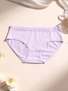 7pcs/Pack Women's Seamless Low-Rise Panties, Solid Color, Soft & Breathable, Suitable For Yoga, Sports And Daily Wear - Multicolor - View 3