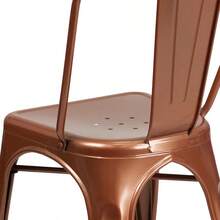 Commercial Grade Copper Metal Indoor-Outdoor Stackable Chair - Copper - View 8