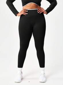 Pantalones de yoga de talle alto con control de abdomen para mujer de talla grande de TNTOR, mallas para hacer sentadillas a prueba de sudor con bolsillos, que absorben la humedad, levantan el trasero y son de compresión para hacer ejercicio, T5901B