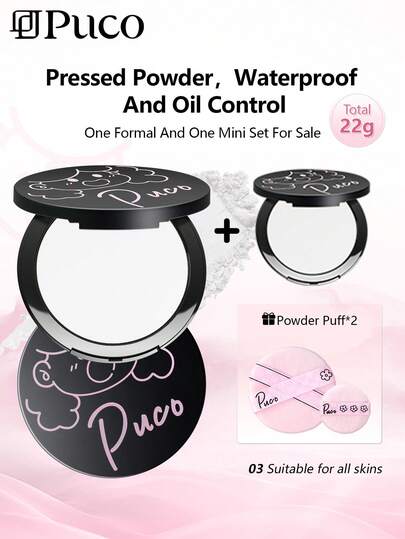PUCO Pó Compacto, À Prova d'Água e Controlador de Oleosidade, Para Uso Diário