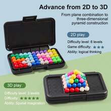 Juego de Pensamiento Lógico 2D Y 3D para Niños y Adultos 120 desafíos en un solo kit - Multicolor - Ver 9