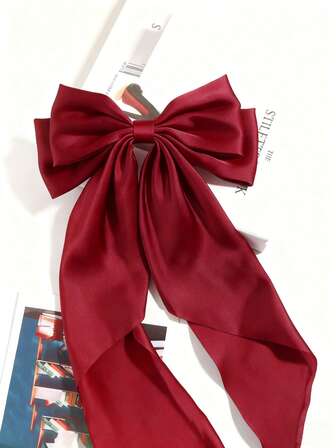 1 st hårrosetter för kvinnor, stora rosetthårspännen för flickor, silkeslena satinhårband stora hårspännen söta estetiska håraccessoarer, metallrosetthårspännen neutral färg gul