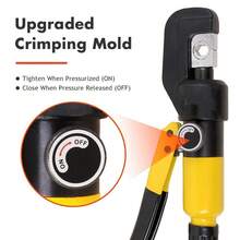 Manual Hydraulic Crimping Tool - Adjustable Pressure For Different Wire Sizes, Ergonomic Grip To Reduce Fatigue, Ideal For Home Electrical Repairs, Auto Wiring & Hobby Projects - Yellow - View 6
