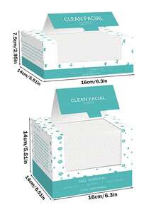 Zepirrcl 25/50/100 片 10.2 英寸 X11.8 英寸一次性洗脸巾，厚实柔软的洁面巾，干湿两用，不起毛，便携旅行，日常护肤，家居清洁，卸妆，学校，返校，旅行，旅行必需品，家居必需品，毛巾，护肤 - 綠色 - 查看 3