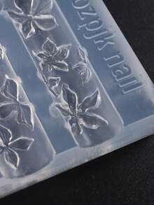 1pc Lily Flower Nail Art Carving Mold, Embossed Hibiscus Petal Pattern Design Template, DIY Nail Stamping Tool, Nail Art Supplies, Nail Tools, Nail Art Tools, Back To School Season, Nail Art, Nail Art Tools (Suitable For Nail Stickers) - Thông thoáng - Xem 5