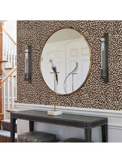 Peel & Stick Leopard Print Wallpaper - Waterproof, Removable Vinyl For Easy Home Decor And Artistic Wall Makeover