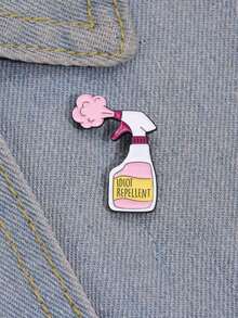 Lovely Cartoon Pink Soda Bottle Spray Design Brooch For Women For Dress Clothes Bag Accessories, For Jewelry Gift And Party - 1個 - 查看 4