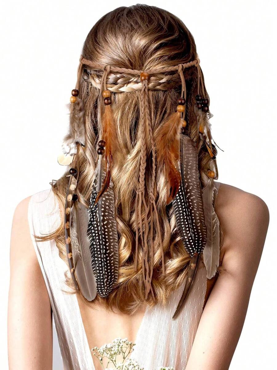 XunYee Hippie Headband Women - Hair Accessories Costume () - 經典風格 - 查看 1