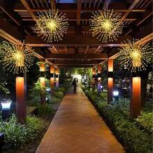 4 pièces/set Guirlandes lumineuses solaires de fées, 480LED/360LED Lumières d'extérieur, 8 modes Télécommande Guirlandes de fées, Lumières de décoration pour avant-toit, jardin, arbre, Décoration de patio extérieur, Mariage Fête de Noël Lumières d'ambiance, Convient pour la décoration de jardin et cour (Blanc chaud)