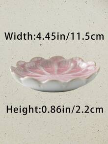 1 件 4.45 英寸陶瓷花瓣首饰托盘架，2 种颜色，用于存放项链、戒指，适合客厅卧室返校