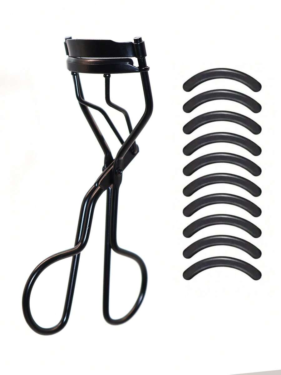 1个不锈钢睫毛夹 + 10个黑色硅胶垫 - 轻松卷翘睫毛，打造完美睫毛 - 温和 - 含替换垫 化妆工具、美容保健、母亲节礼物、价格实惠、圣诞礼物、化妆品、化妆工具、便宜好物、礼品、女士礼品、圣诞礼物 - 彩色 - 查看 1