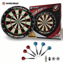 WIN.MAX 18" Professional Dartboard Set, Metal Spider Web Sisal Dartboard With Compressed High-Density Sisal Board, Durable And Tear-Resistant, Rotating Number Ring, Includes 6 Steel Tip Darts, Competition And Training Dartboard, Suitable For Home/Bar/Club - Multicolor - View 13