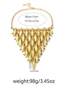 1 pieza Collar con colgante geométrico triangular vintage hecho a mano de CCB para mujeres