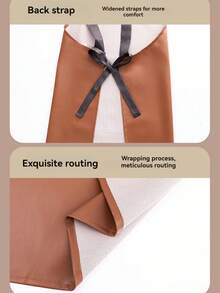 1 Piece High Quality Adjustable Apron - Buckle With Front Pocket Design - Easy To Clean Imitation Leather Apron For Chefs, Home Kitchens, BBQs, Waiters, Salons - Available In Red/Black/Coffee, Professional Look, Easy To Clean Material - Multicolor - View 7
