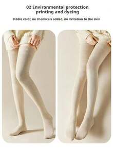 1/3/5 đôi, tất dài qua đùi cho đồng phục JK mùa thu đông của phụ nữ, miếng đệm đầu gối dài, tất dài màu trơn chịu áp lực siêu nhỏ, tất ống dài High Beauty, tất đi chơi hàng ngày, đồ dùng thể dục thiết yếu, thoải mái khi mang, kiểu dáng đa năng, nhẹ và thoải mái, thích hợp để đi làm hàng ngày - Nhiều màu - Xem 7