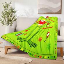 Christmas Cartoon  Theme, Beautiful Christmas Tree, Dog,Santa Claus,Animal, Snowman, Deer, Candy Design,Super Soft Flannel Printed Blanket,As Birthday Gifts, Family, Wedding, Souvenir Blankets, Polyester Blankets Suitable For All Seasons, Washable, Machine Washable, Lightweight, Breathable, Comfortable, Warm, Unique, 280gsm For Him, Her Personalized Ideal Gifts For Her, Him, Family, Boyfriend, Girlfriend, Father, Family, Mother, Lover, Daughter, Son, Grandfather, Grandmother, Friend, Classmate, Pet.    Perfect Nap, Camping, Travel, Home, Daily Life, Office Decoration, Birthday, Anniversary, Valentine's Day, Thanksgiving, Christmas, Halloween, Mother's Day, Father's Day, Wedding, New Year Gifts ,Sofa,Bed,Car,Bedroom,Living Room,Office,  Outdoor Camping, Beach,Wall Decoration - 多色的- - 查看 4