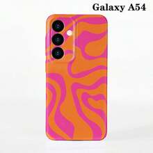 1 件极简主义电影不对称拼布图案硬质手机壳，表面光滑，适用于 11/12/13/14/15/16 Pro Max - 彩色 - 查看 17