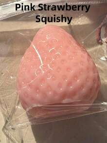 1 件柔软硅胶固体草莓挤压玩具（无绳链），圣诞礼物，派对礼物 - 彩色 - 查看 2