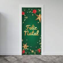 Door Panel Cover Fabric Easy Wear Christmas Decoration Santa Claus - 聖誕節 242 - 查看 2