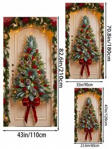 1pc Christmas Multi-Functional Christmas Pine Tree Holiday Wreath - Brightly Colored Pine Tree Wreath Suitable For Christmas, Halloween And Other Holidays - Easy To Hang, Power Off, Perfect For Parties And Celebrations, Especially Christmas, Thanksgiving And New Year