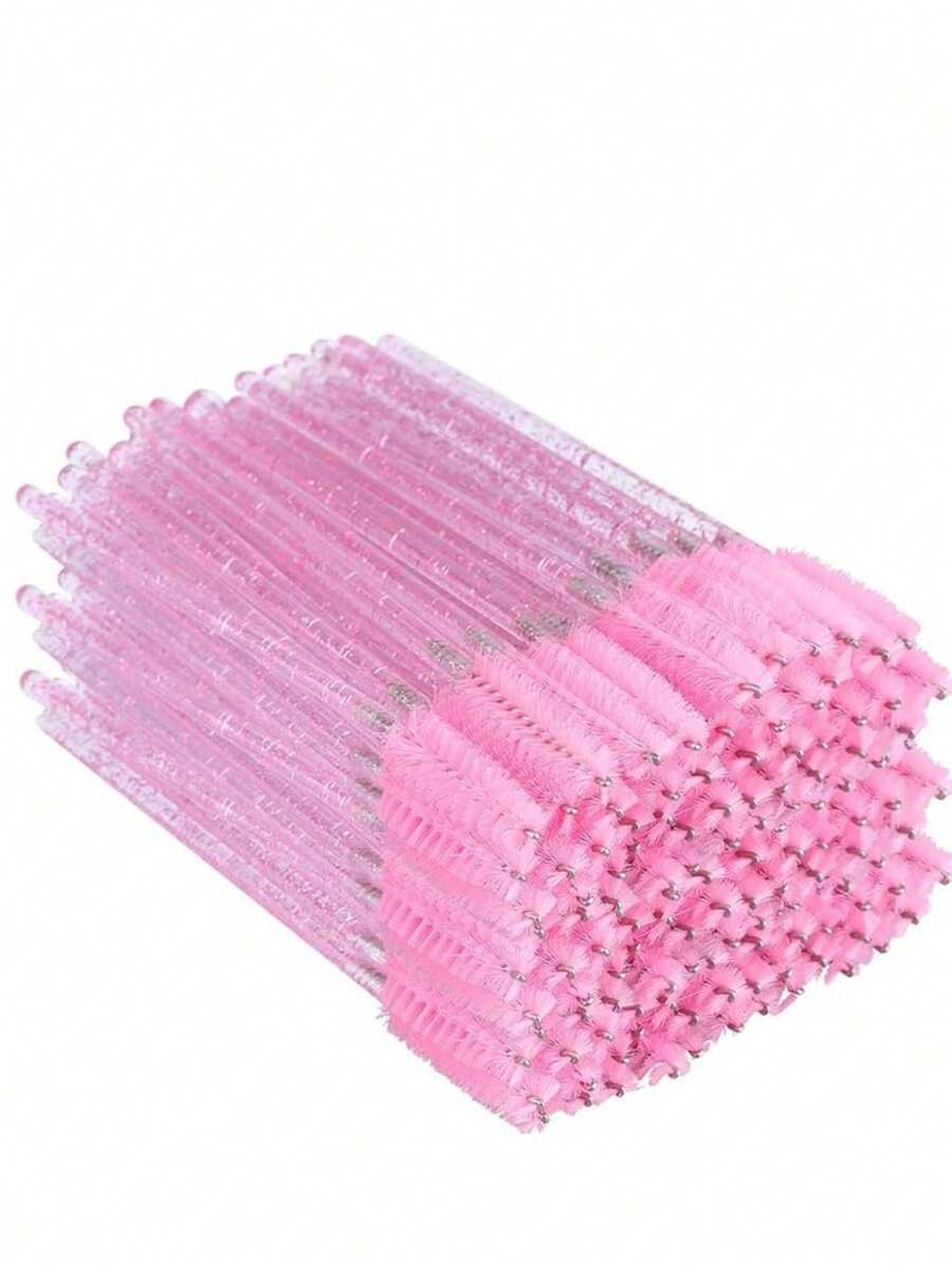 200 cọ chuốt mi pha lê - Cọ chuốt mascara dùng một lần, thích hợp cho mi giả, lông mày và nối mi (Màu hồng) - Hồng - Xem 1