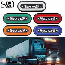 S&D 2/4 PCS Truck Trailer Lorry Car Lights LED Side Marker Light Turn Signal Warning Tail Lamp LED Light Truck Marker Lamp 12V 24V