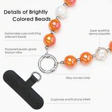 Cute Beaded Phone Wrist Strap Women - Anti-Theft Hands-Lanyard With Jewelry Beads, Multi-Use Charm Bracelet Phone/Camera/Purse/Keys - màu xanh lá - Xem 12