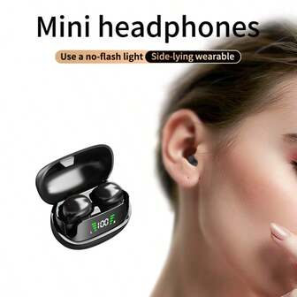 迷你隐形无线耳塞，真无线入耳式耳机，隐形，高保真音质，适合锻炼、运动、睡眠、课堂隐形佩戴，男女通用