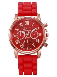 1/10 件女士手表套装，优雅石英手表套装 - 时尚罗马数字，硅胶表带，锌合金表壳 - 送给她的完美礼物，女士配饰 - 彩色 - 查看 11