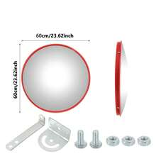 30cm/45cm/60cm konvexer Verkehrsspiegel für Einfahrt, Lager und Garagensicherheit oder Laden- und Bürosicherheit, mit verstellbarer Wandbefestigungshalterung zur Beseitigung von toten Winkeln und Ecken in Innen- und Außenbereichen