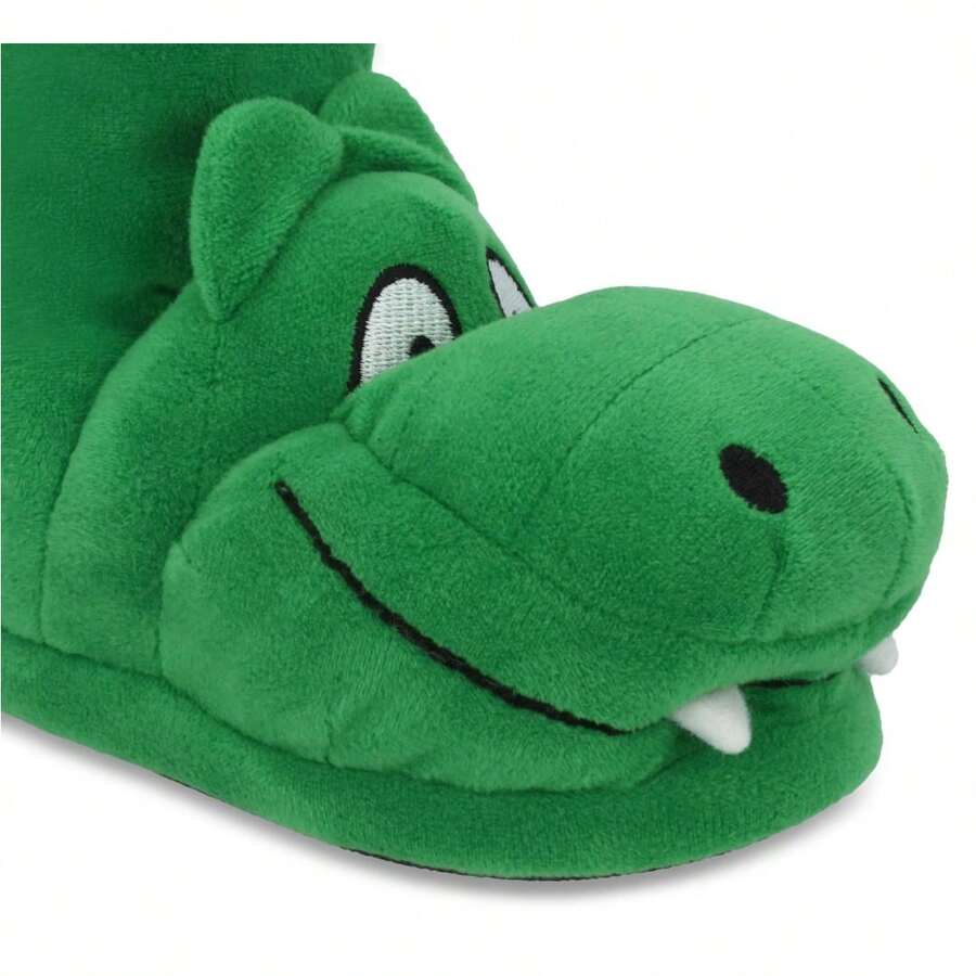 Pantufla Dinosaurio Niño Color Verde Textil 745-05 - Verde - Ver 1