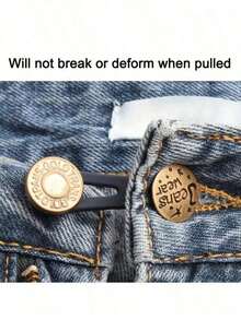 6 Random Styles Of Pants Waist Extension Buckles, Jeans Waist Adjustable Tower Buckles, No-Sew Buttons, Stretch Waist Extension Buckles, Waist Enlargement Buckles, Pants Waist Extension Buckles, Jeans Buckles, Adjustable Buttons, Various Styles Are Randomly Sent, Jeans Wear, Retro Elements Waist Extension Buckles, Bohemian Style, Handmade Crafts, Sewing Accessories - 彩色 - 查看 8