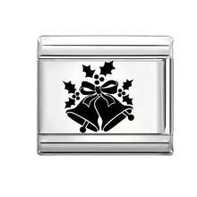 1 Stück individuell gestaltbares DIY italienisches modulares Armband, mit Weihnachtselementen, geeignet für Weihnachten, Neujahr, Halloween, Valentinstag, Weihnachtsstil, charmantes Design, Edelstahl Schmuck, Weihnachts- & Halloween-Essentiell, lokal, praktisch & modisch, Weihnachtsdekoration, Party-Outfit-Anleitung, Weihnachtsgeschenkzubehör, Weihnachtshaus-Atmosphäre, Halloween-Accessoires, geeignet als Partygeschenke für Freunde/Familie/Paare, Retro-Botanik-Stil, elegantes schwarzes Design, stabiler Herbstfarbton