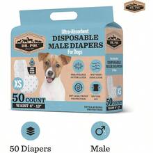 - Paales para Perros Macho, superabsorbentes, Transpirables, a Prueba de Fugas con indicador de Humedad, XS, 50 Unidades - Talla XS de cintura 6-13 pulgadas - Ver 3