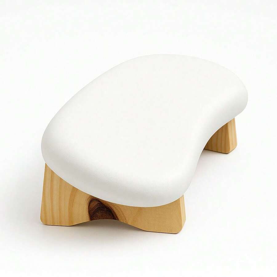 Semi-Curved RUSTIC Manicure Hand Arm Support 10cm Height Ergonomic Comfort Sophisticated - Web  Nails - 白色 - 查看 1