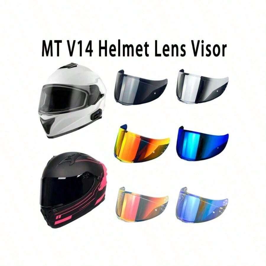 V14 头盔镜片遮阳板,适用于 MT V14 Aevenge1/2、Blade1/2、Targo、Targo Pro、Rapide 头盔遮阳板,PC 材质,抗紫外线,视野清晰,强度高 - 均碼 - 查看 1