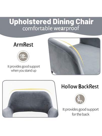 Dining Chairs, Vanity Chair, Thickened Cushions, Padded Seats, Bureau Lounge Elegante Chairs Can Be Combined Any Table, Must Have In The Restaurant view 2