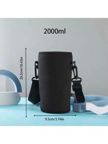 Nắp đậy cách nhiệt cho cốc, nắp đậy cách nhiệt dày cho bình nước, dây đeo, nắp bảo vệ bằng thủy tinh, nắp đậy cốc nước chống bỏng di động, 1 chiếc - màu đen - Xem 9