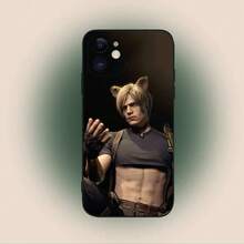 Funda de teléfono de Leon S. Kennedy de 4 compatible con iPhone 15, 14, 13, 12, 11, Plus, Pro Max, XS, X, XR, SE, Mini, 8, 7 de silicona suave en color negro. Funda compatible con Samsung Galaxy S17 Pro Max, S17 Pro, S17, S16 Pro Max. - Z3 - Ver 9