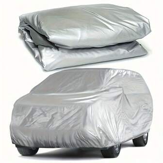 1pc Universal Waterproof Car Cover - Full Car Cover. UV-Resistant, Rain-Proof, Dust-Proof, Snow-Proof And Heat-Resistant PEVA Material, All-Season Vehicle Protection, Dust-Proof, Car Accessories, Car Cover | Fashionable Car Cover | Durable Car Cover, Snow Car Cover