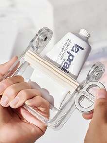 1 件豪华手动牙膏分配器，家用挤压器，适用于牙膏、洗面奶、化妆品、染发剂和油漆