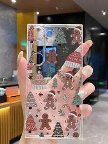 Funda para  con temática navideña adecuada para las series  16E/15/14/13/12/11/PRO/PLUS/PROMAX/MINI, compatible con las series  S/A/M/NOTE,  S/G/EDGE/E, Transsion SPARK/HANTOM/CAMON/INFINIX, las series Honor 400/PLAY/X/Y, las series OPPO Reno/A/F y los modelos de las series  14/Redmi/POCO/NOTE. Transparente, sencilla, elegante y duradera, fabricada con material TPU protector. Diseñada específicamente para Navidad, pero apta para cualquier ocasión festiva, lo que la convierte en una opción ideal para uso personal o como regalo. - transparente - Ver 6