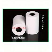 5 piezas/10 piezas Papel térmico para caja registradora de 57*40 sin tubo central, ideal para impresión de pedidos en oficinas, restaurantes, hoteles, supermercados y grandes centros comerciales