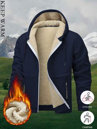 Nuevo Cárdigan con Capucha Forrado Térmicamente de Sherpa para Otoño/Invierno