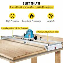 Router Sled, 60 Inches/ 152.4cm Width, Slab Guide Jig Woodworking With Locking Function, Portable And Easy To Adjust, Trimming Planing Wood Flattening, Home - Default - View 5